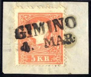 Gimino / 4. MAR., RL-R, Briefstück mit 5 ... 