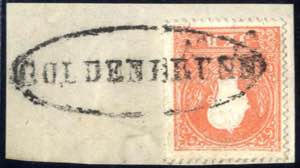 Goldenbrunn., RO-(r), Briefstück mit 5 Kr. ... 