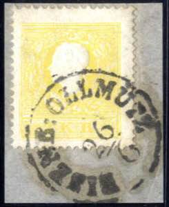 Eisenb: Ollmütz, RS-f, Briefstück mit 2 ... 