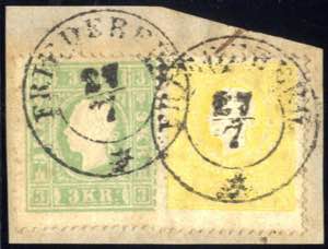 Friedeberg, RDs-f, Briefstück mit 2+3 Kr. ... 