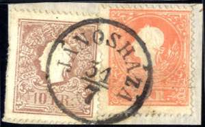 Janoshaza, RS-f auf Briefstück mit 5+10 Kr. ... 