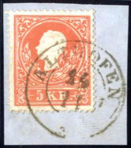 Althofen, RDs-f auf Briefstück 5 Kr. rot ... 