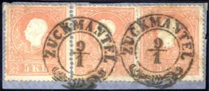 1858, 2 x Zuckmantel, RDb-f auf ... 