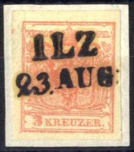 Ilz / 23. AUG., RL-R auf Briefstück mit 3 ... 