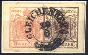 Gleichenberg, RDb-f auf Briefstück mit 3 ... 