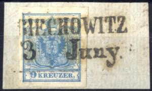 Biechowitz 3. Juny 1850, Briefstück mit 9 ... 