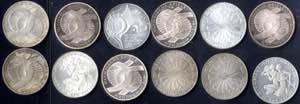 1972, Lot mit 12 Stück 10 DM Silbermünzen, ... 