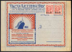 1922, tre buste lettere postali (NGI, Vini ... 
