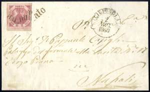 CIRIGNOLA, lettera del 2.12.1860 da ... 