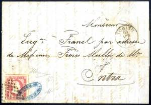 1853, lettera da Torino del 10.4 per Intra, ... 
