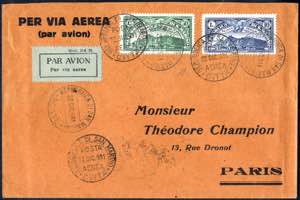 1931, lettera di posta aerea del 22.12.1931 ... 