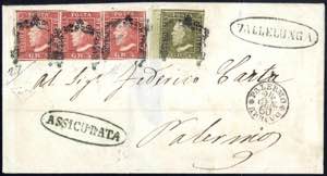 1860, lettera assicurata da Vallelunga del ... 