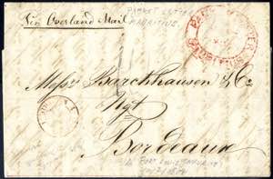 1854, Brief aus Port Louis (Mauritius) ... 