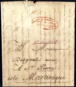1823, Brief aus La Rochelle (Frankreich) vom ... 