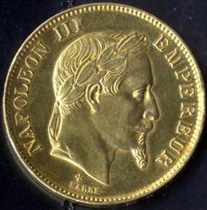 1869, Napoleon III., 100 Fr. in Gold, ... 
