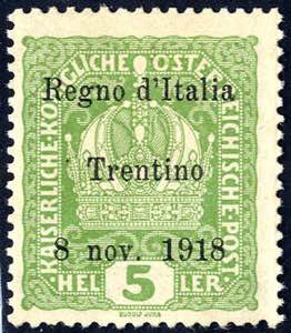 1918, Trentino - Alto Adige, 5 h varietà ... 
