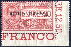 1919, Espresso, 25 Cent. soprastampa ... 