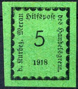 1918, 5 Heller verde smeraldo ... 