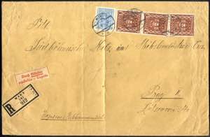 1925, Grossformatiger Reko - Expressbrief ... 