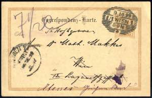 1889/99, Lot von einer Correspondenzkarte ... 
