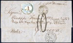 1871, lettera del 31.1 da Montevideo ... 