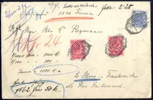 1903, Wertbrief über 1500 Kronen von Linz ... 