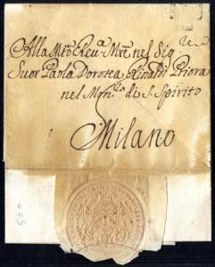 1743, lettera da Roma il 5.10 per Milano, ... 