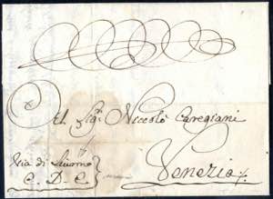 1755, lettera dal Cairo il 8.9 per Venezia, ... 
