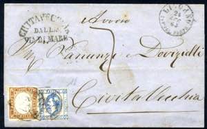 1863, lettera da Livorno il 24.7 per ... 