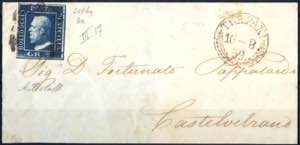 1859, lettera da Trapani il 16.8 per ... 