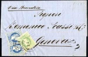 1867, 10 Soldi Brief aus Costantinopoli ... 