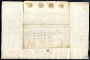 1609, schöner Schnörkelbrief mit 3 ... 