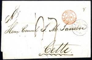 1851, Brief aus Götheborg am 13.2. nach ... 