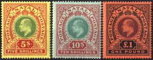 1908/09, König Edward VII, komplette Serie ... 