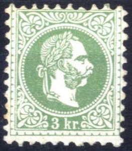 1867, Kaiser Franz Joseph, 3 Kr. grün, ... 