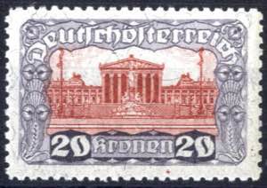 1919/21, Parlament 20 K. violett/rotbraun, ... 