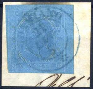 S. DAMIANO, 20 c. azzurro della II. ... 