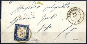 TRANA, lettera del 30.11.1859 da Trana via ... 