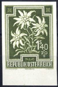 1948, Heimische Blumen Edelweiss 1,4 Sch. + ... 