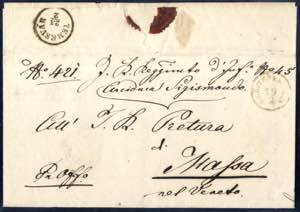 1856, Ex Offo Brief aus Crajova vom 13.2. ... 