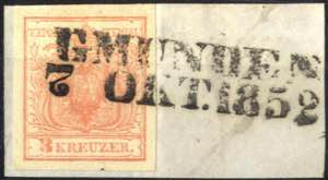 GMUNDEN / 2. OKT.1852, RL-Ry (Müller 40 ... 