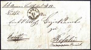 1855, Exoffo Brief vom 21.6.1855 vom K.K. ... 