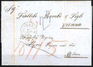 1861, Brief vom 13.6.1861 von Durazzo nach ... 
