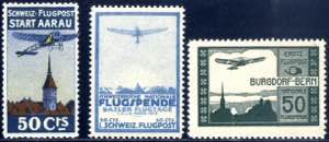 1913, Flugpost Vorläufer ... 