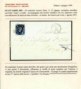 1853, lettera da Genova il 1.8 per ... 