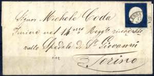 1855, lettera da Alessandria il 17.5 per ... 