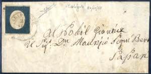 1855, lettera da Carloforte (Punti 9) il ... 