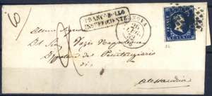 1852, lettera da Genova il 26.7 per ... 