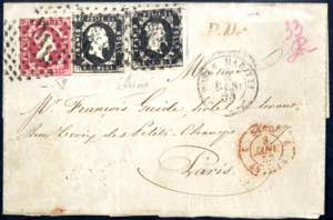 1853, lettera da Nizza Maritta il 2.1 per ... 