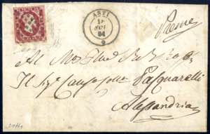 1851, lettera da Asti il 18.1 per ... 
